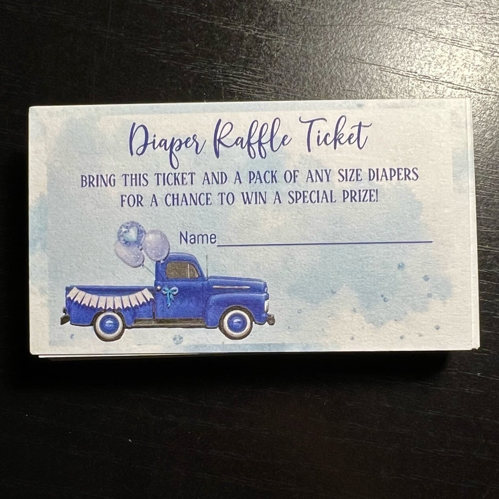 Diaper Raffle Tickets